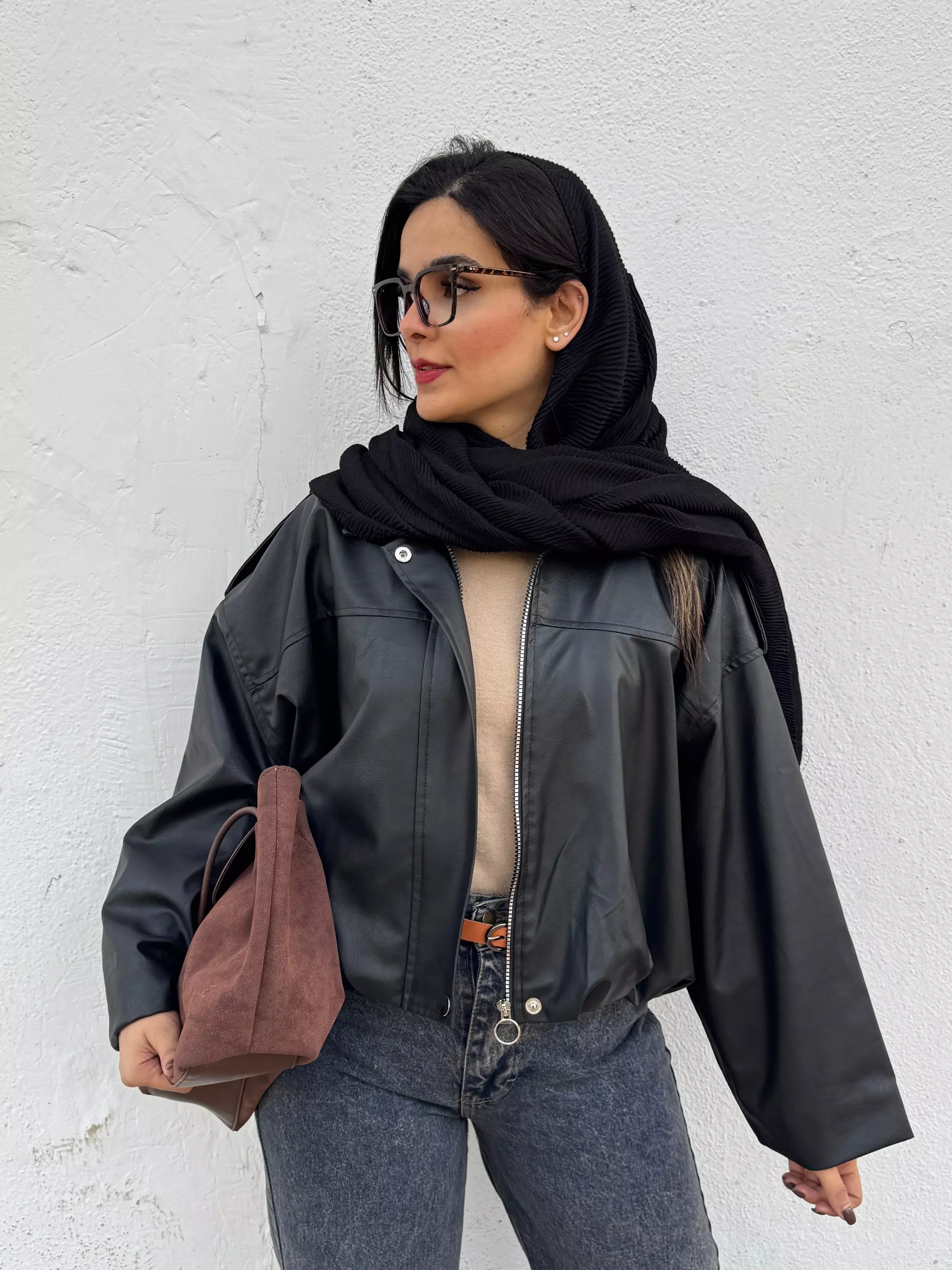 کاپشن چرم آستردار شکیرا